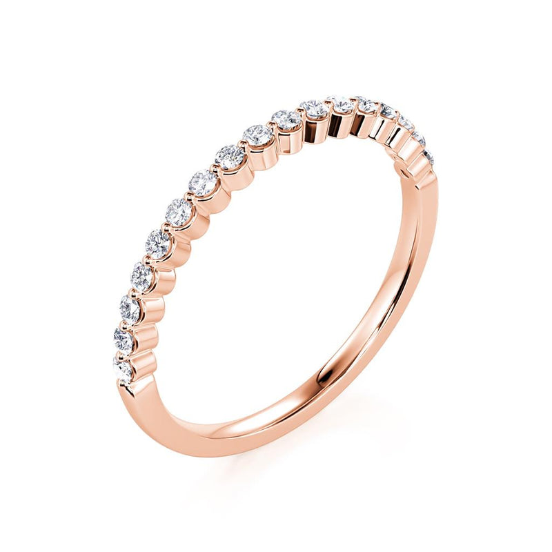 Davis Classics Women's 14k Rose Gold Diamond Band