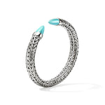 John Hardy Sterling Silver Turquoise Spear 50 Flex Cuff Bracelet