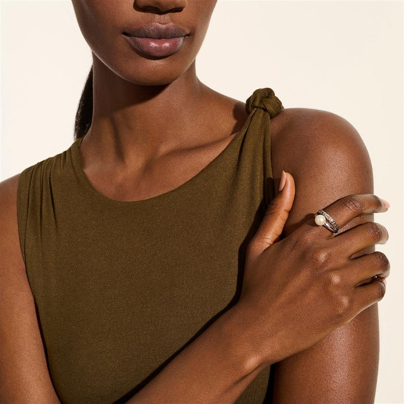 John Hardy Sterling Silver Essential Pearl Ring