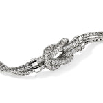 John Hardy Sterling Silver Love Knot Diamond Bracelet