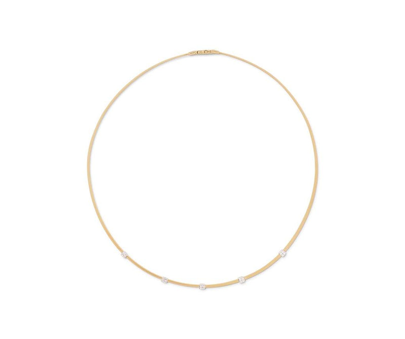 Marco Bicego 18k Yellow Gold Masai Diamond Station Collar Necklace
