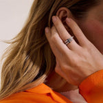 John Hardy Sterling Silver Spear Black Sapphire Ring