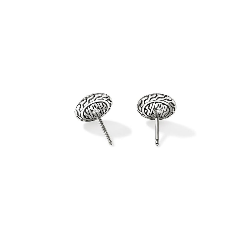 John Hardy Sterling Silver Essential Pavé Black Sapphire Stud Earrings