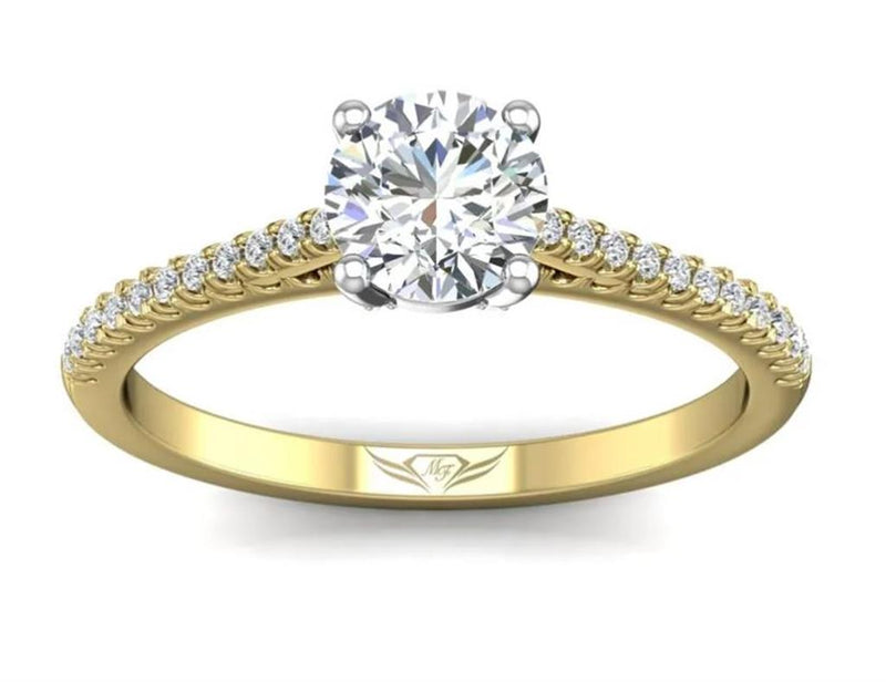 Martin Flyer 14k Yellow Gold FlyerFit Cathedral Style Engagement Ring Setting