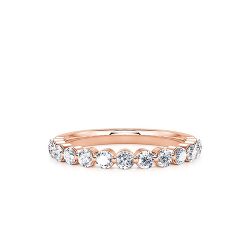 Davis Classics Women's 14k Rose Gold Diamond Band