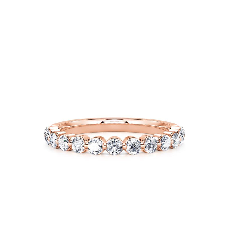 Davis Classics Women's 14k Rose Gold Diamond Band