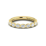 Vlora Women's 14k Yellow Gold Stackable Oval Diamond Band