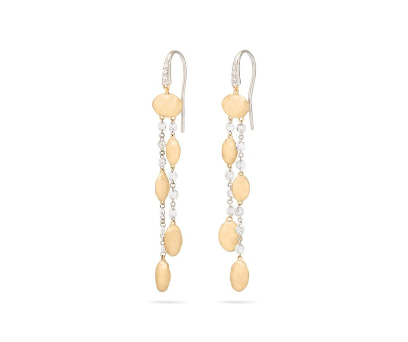 Marco Bicego 18k Yellow and White Gold Siviglia Alta Diamond Drop Earrings