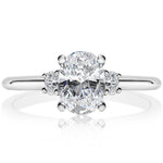 Davis Classics Three Stone Diamond Engagement Ring Setting in 14k White Gold