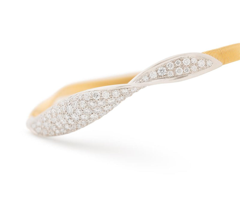 Marco Bicego 18k Yellow and White Gold Marrakech Collection Diamond Station Bracelet
