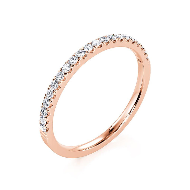 Davis Classics Women's 14k Rose Gold Diamond Band