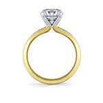 Sylvie 14k Yellow  and White Gold Diamond Engagement Ring Setting