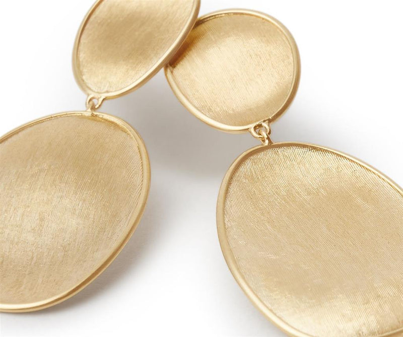 Marco Bicego 18k Yellow Gold Lunaria Collection Double Drop Earrings