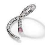 John Hardy Icon Pavé Pink Tourmaline and Black Sapphire Reversible Bracelet
