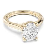 Noam Carver 14k Yellow Gold Luna Collection Cathedral Engagement Ring Setting