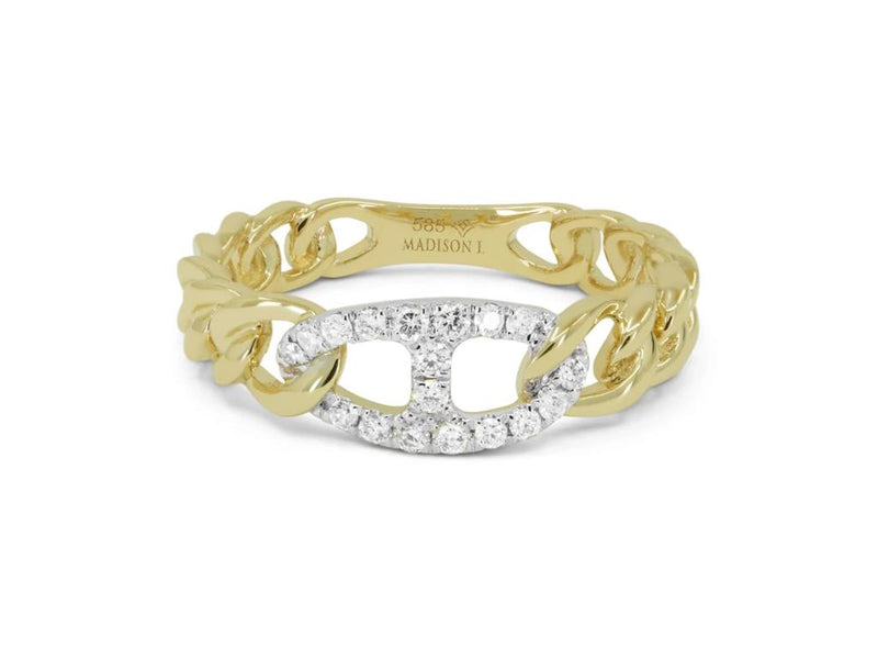 Madison L 14k Yellow Gold Diamond Fashion Ring