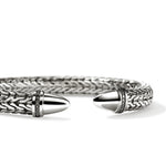 John Hardy Sterling Silver Spear 50 Collection Diamond Flex Cuff Bracelet