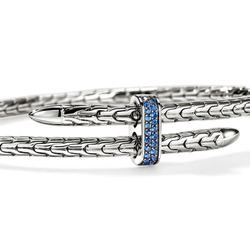 John Hardy Sterling Silver Sapphire Spear Flex Cuff Bracelet