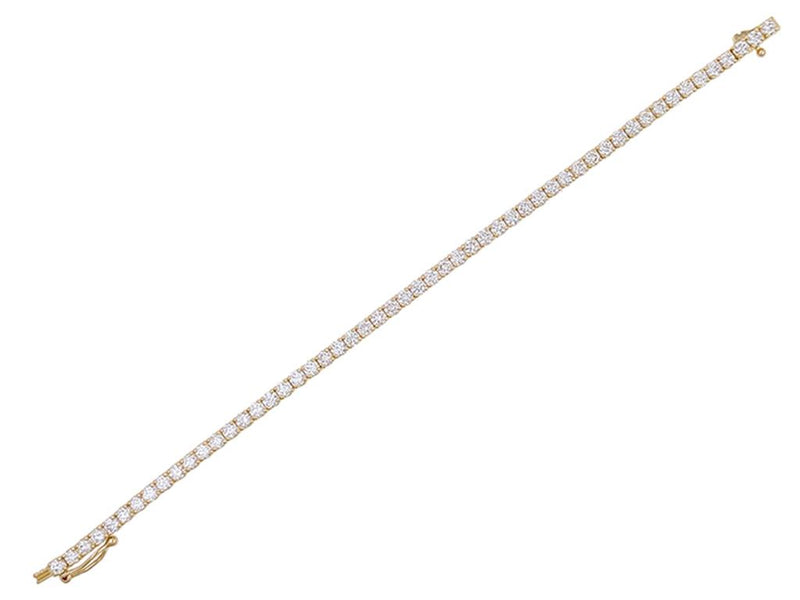 Davis Classics 14k Yellow Gold Diamond Tennis Bracelet