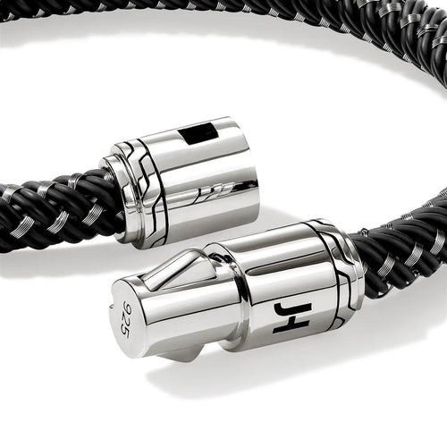 John Hardy Sterling Silver and Rubber Cord Bracelet