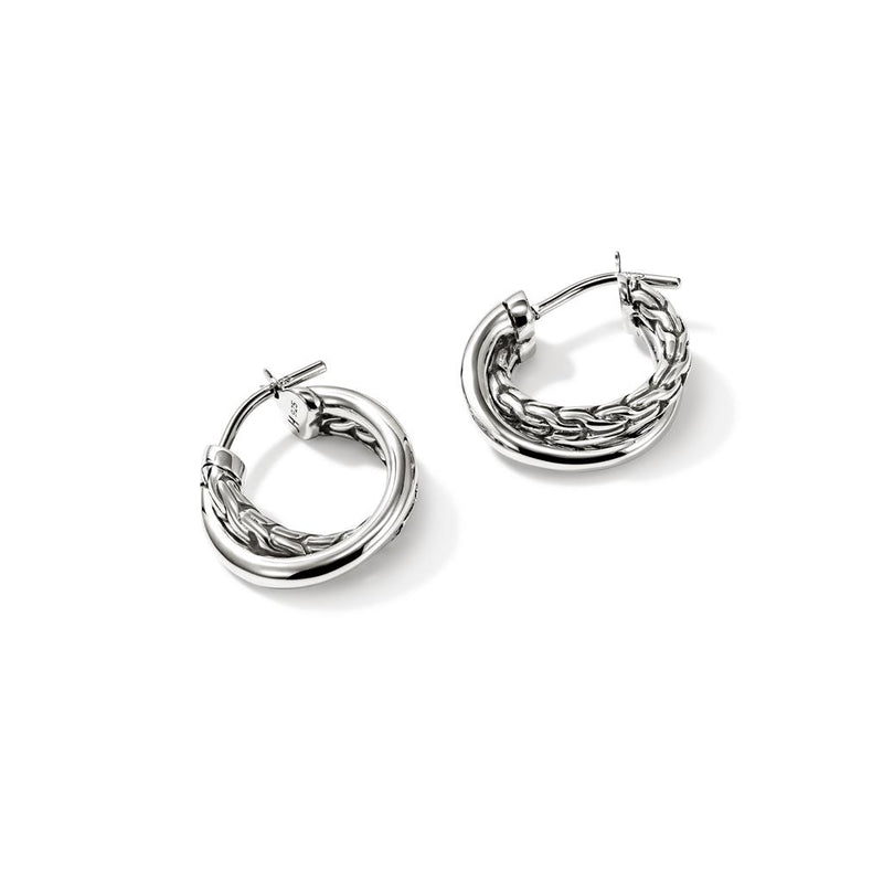 John Hardy Essential Crossover Hoop Earrings