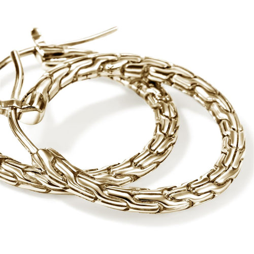John Hardy 14k Yellow Gold Essential Hoop Earrings