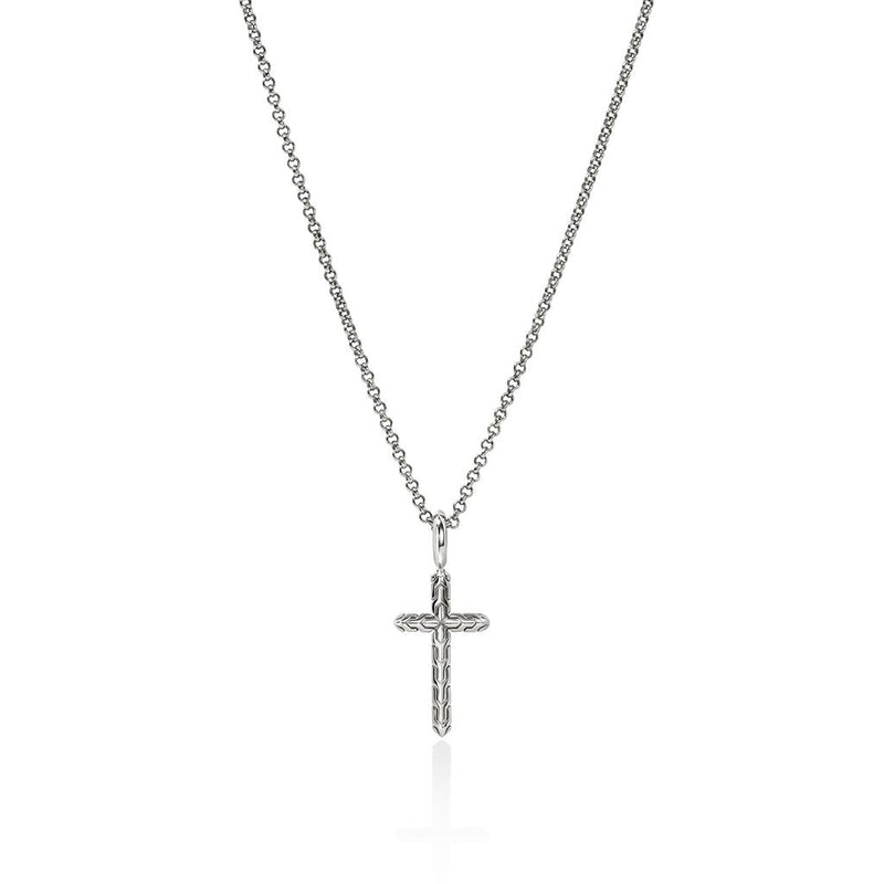 John Hardy Sterling Silver Essential Adjustable Cross Pendant Necklace