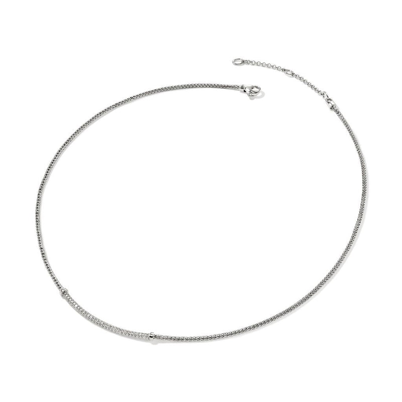 John Hardy Sterling Silver Essential Pavé Diamond Necklace
