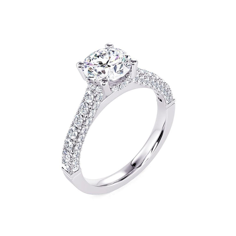 Davis Classics 14k White Gold Cathedral Design Semi-Mount
