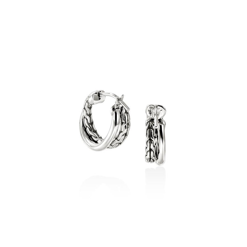 John Hardy Essential Crossover Hoop Earrings