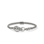 John Hardy Sterling Silver Diamond and Blue Sapphire Naga Bracelet