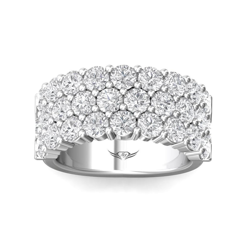 Martin Flyer 14k White Gold Multi-Row Diamond Anniversary Band