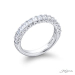 JB Star Women’s Platinum Emerald Cut Diamond Band