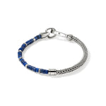 John Hardy Sterling Silver and Lapis Lazuli Heishi Chain Bracelet