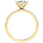 Davis Classics Sidestone Diamond Engagement Ring Setting in 14k Yellow Gold