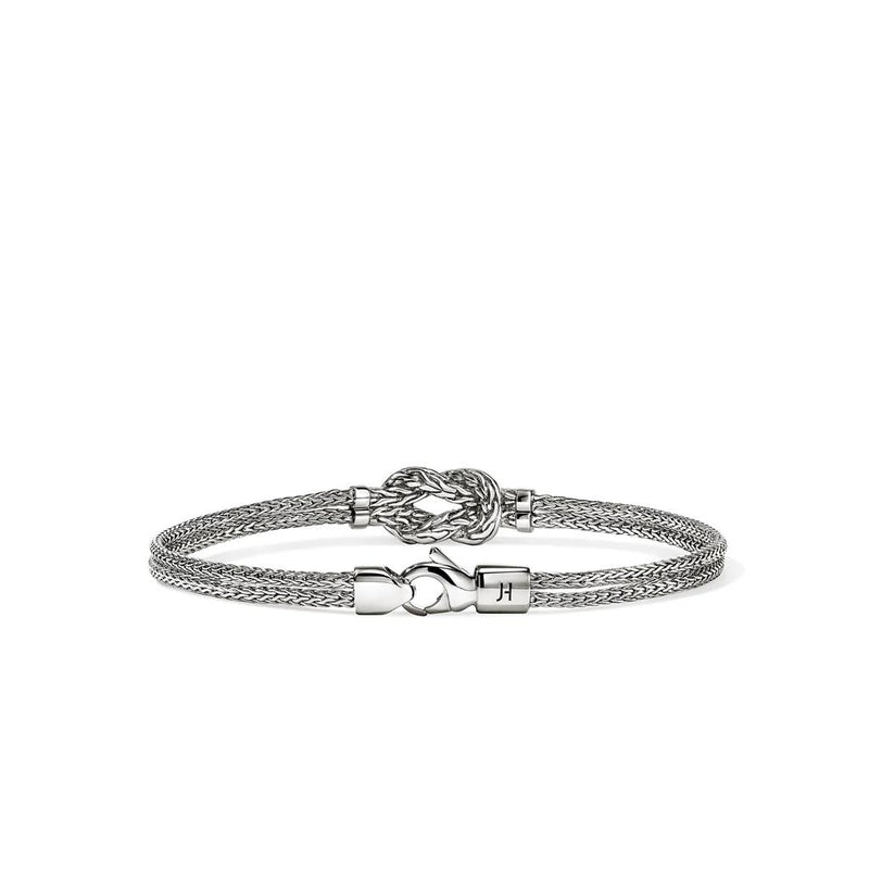 John Hardy Sterling Silver Love Knot Diamond Bracelet