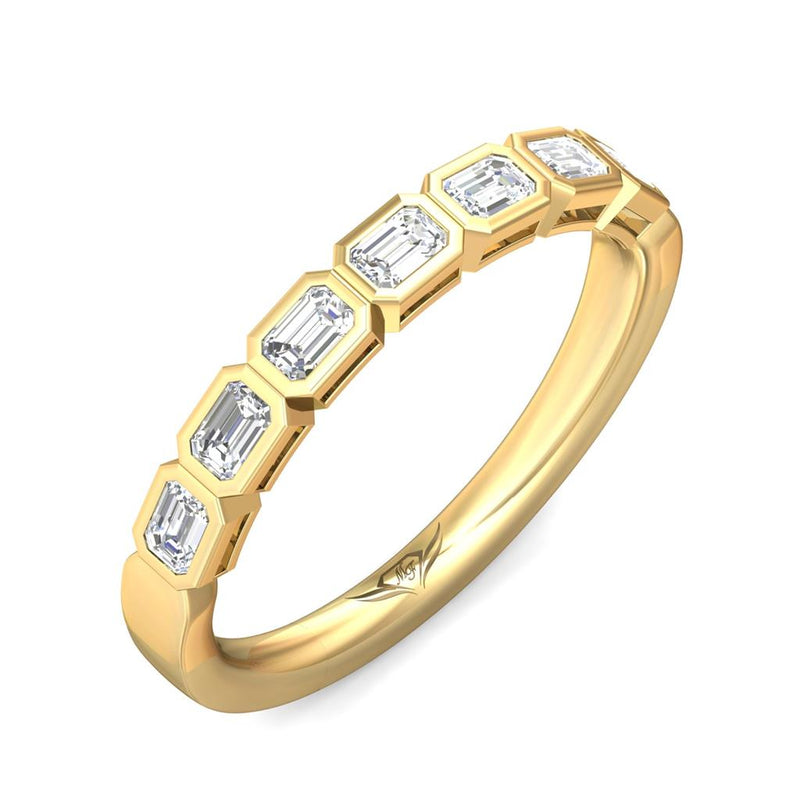 Martin Flyer Women's 14k Yellow Gold East/West Emerald Cut Diamond Band