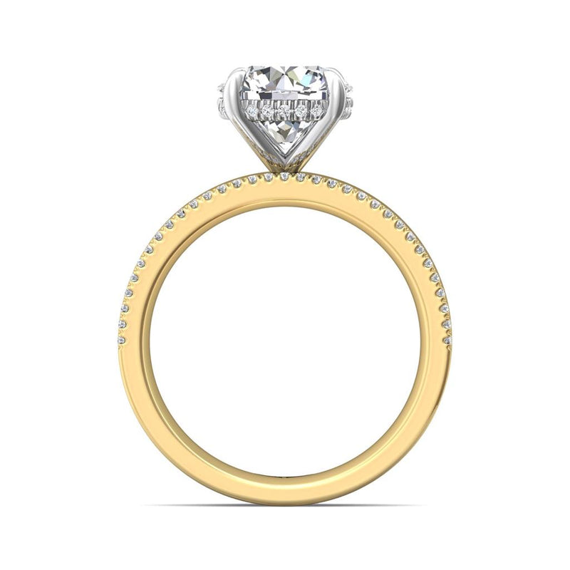 Martin Flyer 14k Yellow Gold FlyerFit Hidden Halo Diamond Engagement Ring Setting