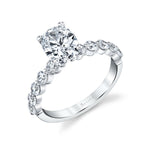 Sylvie 14k White Gold Diamond Engagement Ring Setting
