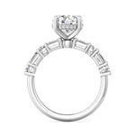 Martin Flyer Hidden Halo Diamond Engagement Ring Setting in 14k White Gold