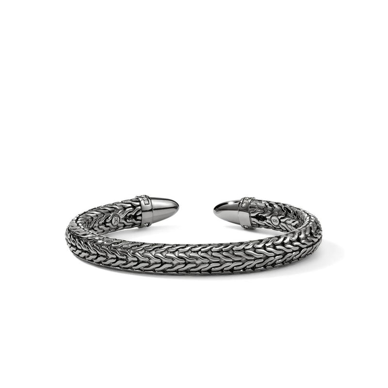 John Hardy Sterling Silver Spear 50 Flex Diamond Cuff Bracelet