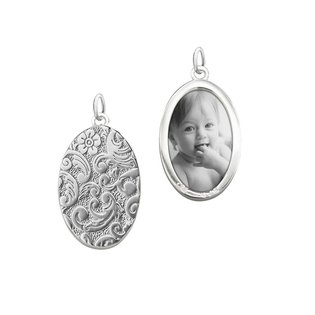 Monica Rich Kosann Sterling Silver Oval Half Locket Charm