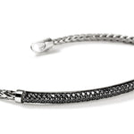 John Hardy Sterling Silver Essential Pavé Black Sapphire Bracelet