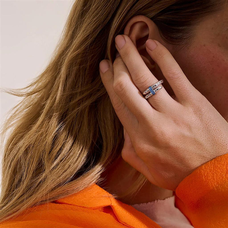 John Hardy Sterling Silver Blue Sapphire Spear Ring