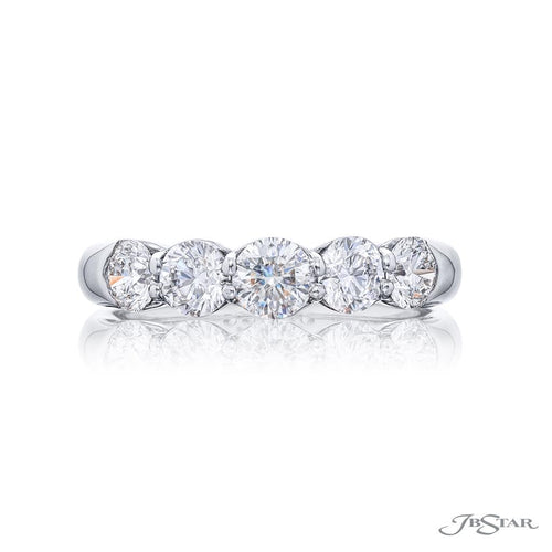 JB Star Women’s Platinum Diamond Band with Round Brilliant Accents