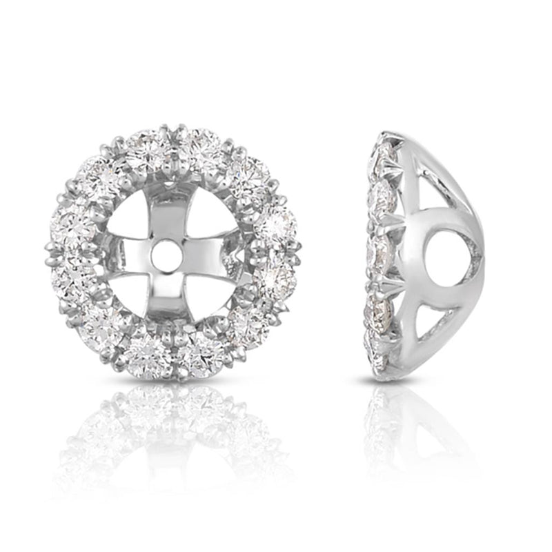 Davis Classics 14k White Gold Diamond Earring Jackets