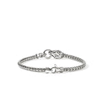 John Hardy Sterling Silver Diamond and Blue Sapphire Naga Bracelet