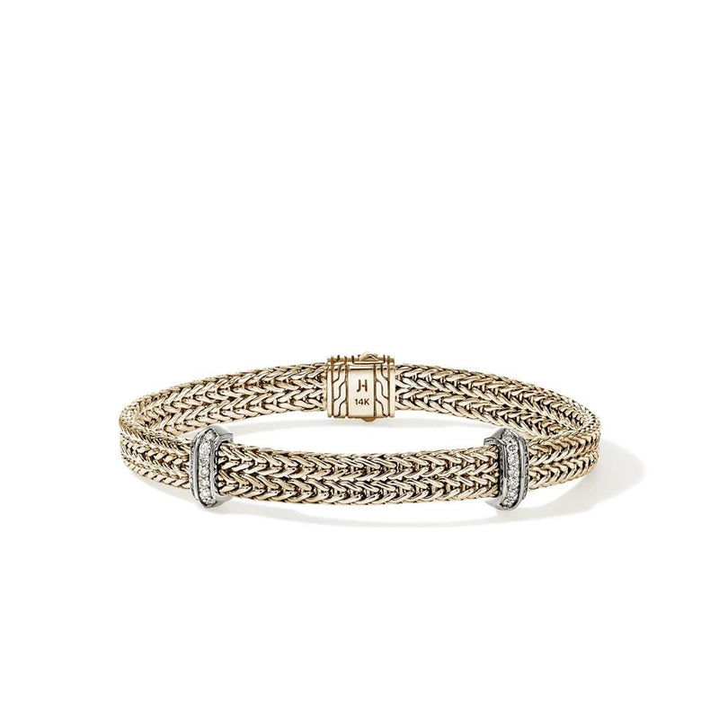 John Hardy 14k Yellow Gold Icon Link Diamond Bracelet
