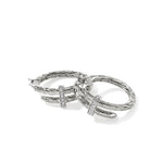 John Hardy Sterling Silver Diamond Spear Hoop Earrings
