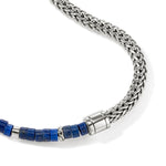 John Hardy Sterling Silver and Lapis Lazuli Heishi Chain Bracelet